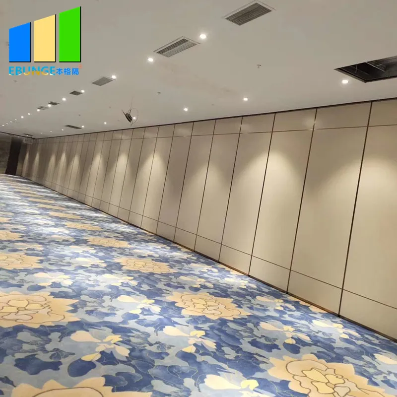Movable Melamine Office Partition Wall Restaurant Gypsum Board Folding Wall Partitions