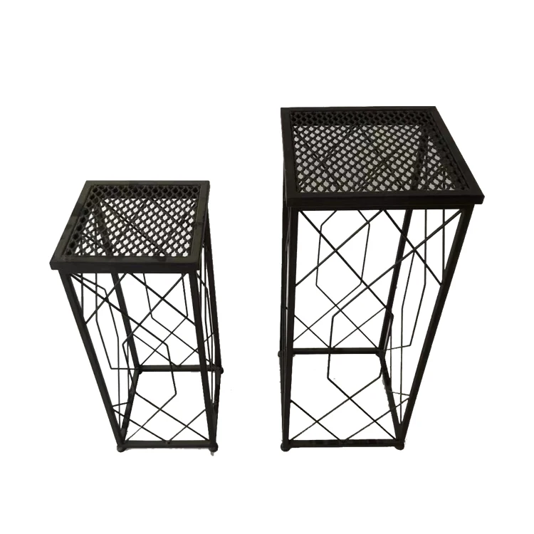 Elegant Metal Plant Stand with 2 Pieces per Set Flower Pot Display Rack for Home Decoration and Flower Store