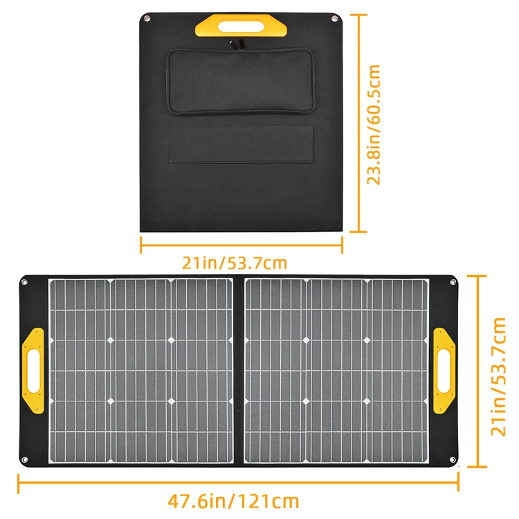 100W solar photovoltaic panel outdoor energy collection off-road vehicle tourism emergency power supply