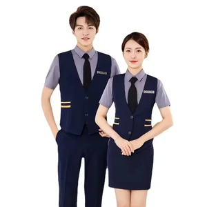 New Arrival Bar KTV Summer Men's Women's Restaurant Bar Uniforms Same Style Hotel Front Desk Catering Waiter Work Clothes