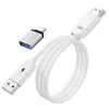 สายเคเบิลไร้สายสำหรับการสะท้อนหน้าจอแบบ HD สีขาว