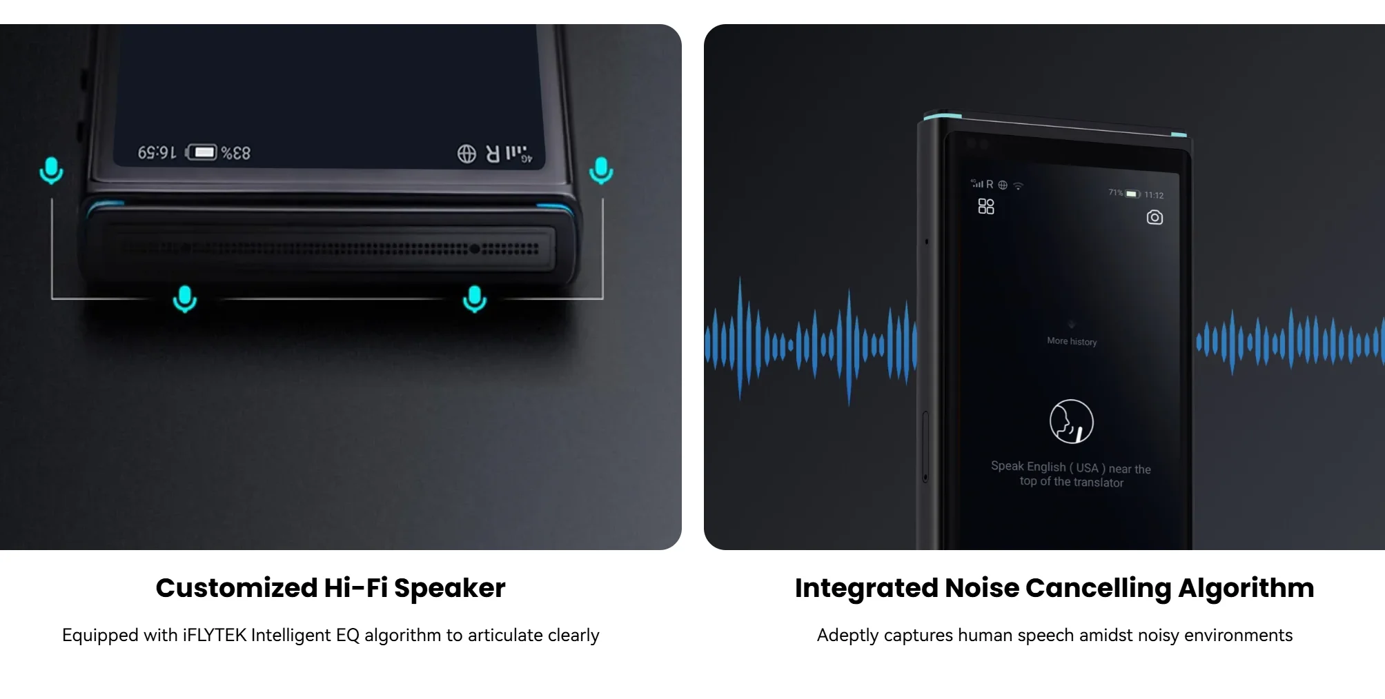 Iflytech Translator IFLYTEK AIT2221T 4.0 Multilingual Offline Voice Translator Camera ...