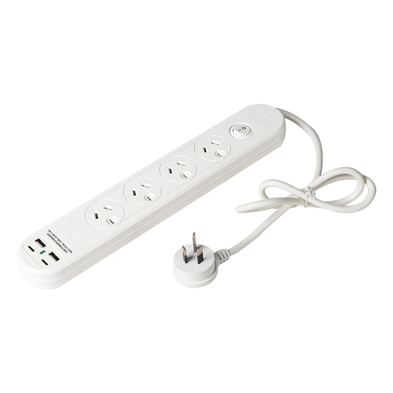 Australian Style Socket Power Board 360-Degree Rotating AC Plug Surge Protector Power Strip with 6 AC Outlets