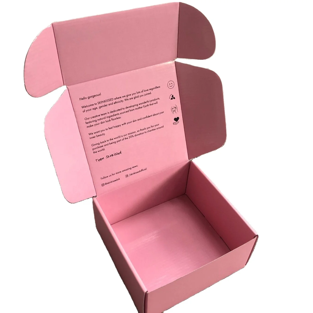 Recycled Shipping Mailer Box Custom Printed Kraft Corrugated Cardboard