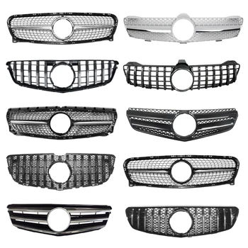WRR Auto Accessories Grille For Mercedes Benz W204 W164 W223 W447 Sprinter Modification Diamond AMG Front Bumper Grill For BMW