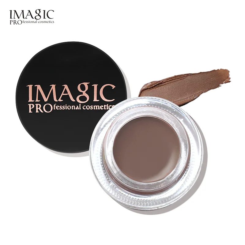 IMAGIC Hot Selling Natural Black Eyebrow Tint Gel Smooth Eyebrow Tattoo Cream Kits with Brush