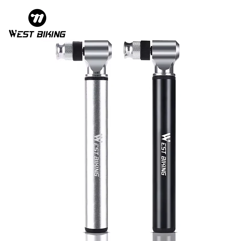 PRO BIKE TOOL Mini pompa per bicicletta con manometro, valvola Presta e Schrader, compatibile con pompa per pneumatici da strada, mountain bike e BMX, ad alta pressione, 100 psi, montaggio