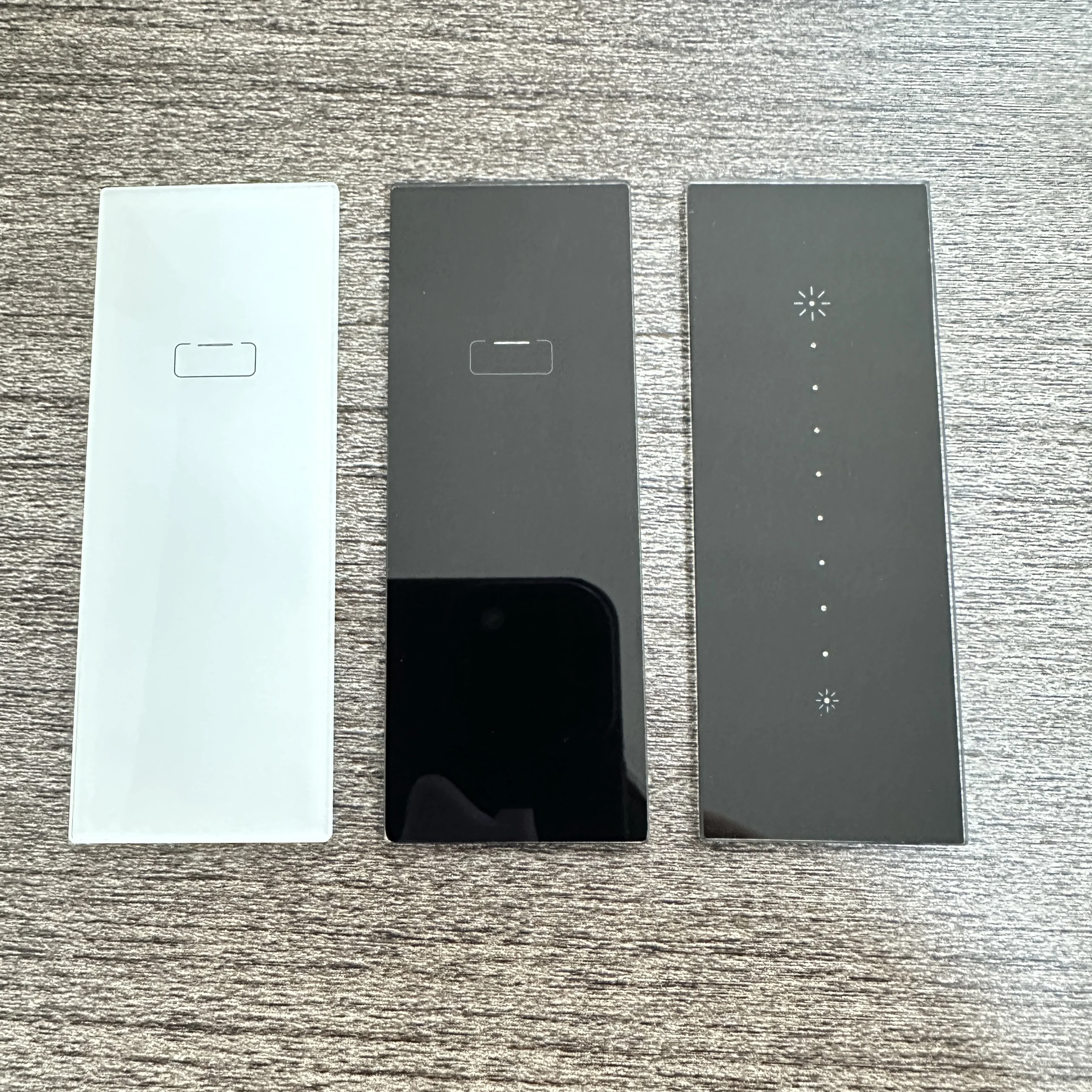 Custom Light Switch Tinting Tempered Glass Cover for 1 Gang 2 Gang 3 Gang Light Touch Smart Switch Panel