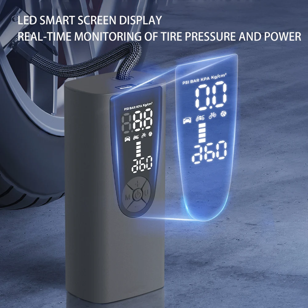 PCMOS Tire Inflators High Power Wireless Car Inflator Pump Car Tire Car Inflator Pump Multi-function Portable Electric Inflator - view 6