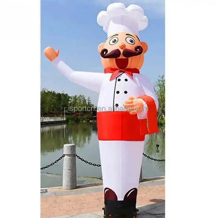 3m High Waving Hands Inflatable Chef Air Dancer For Restaurant ...