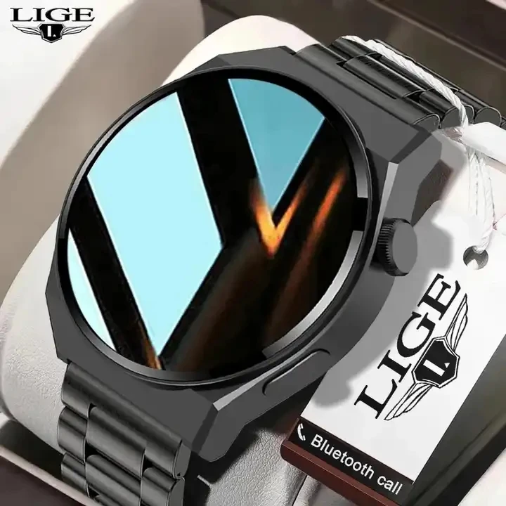 LIGE Smart Watch Men IP67, HD Screen, Bluetooth Calling