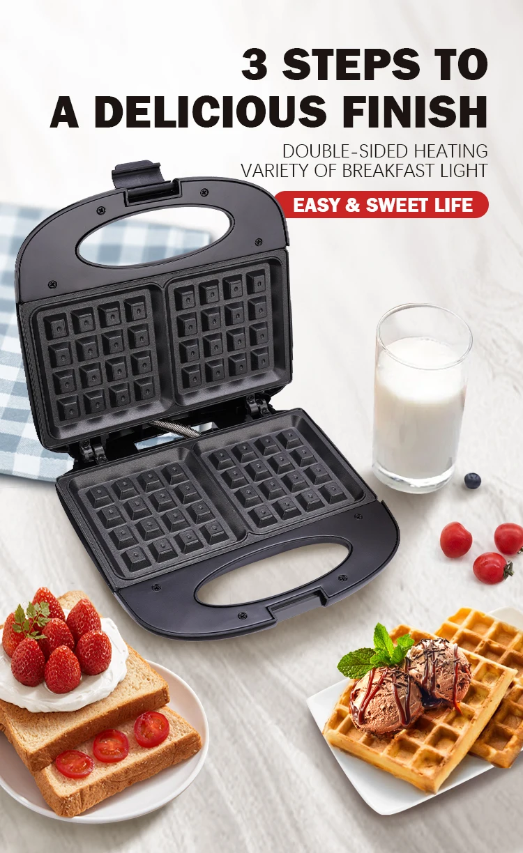 Jamaky Hot Sale Waffle Maker Breakfast Machine 220v Electric Nonstick