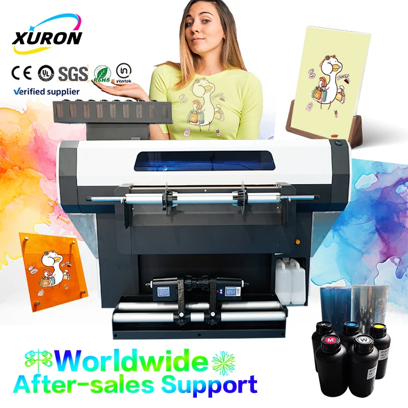 New Fully Automatic UV DTF Printer with LowVOC 300mm Print Dimension Multifunctional and Green Workspace Friendly Pigment Ink