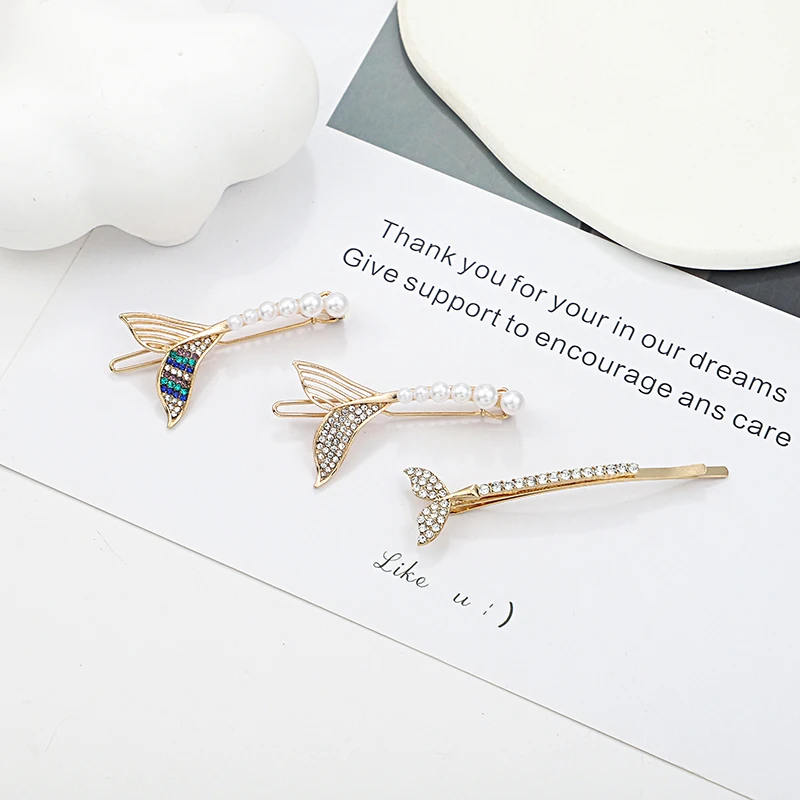 Корейские заколки в форме рыбьего хвоста значок глаза Бога женская заколка для волос из сплава