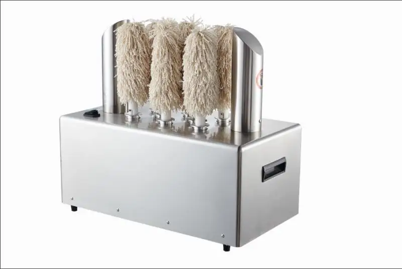 Полировальная машина для винных стекол с 5 щеточками, автоматическая полировальная машина для винных стекол, полировальная машина для стекла