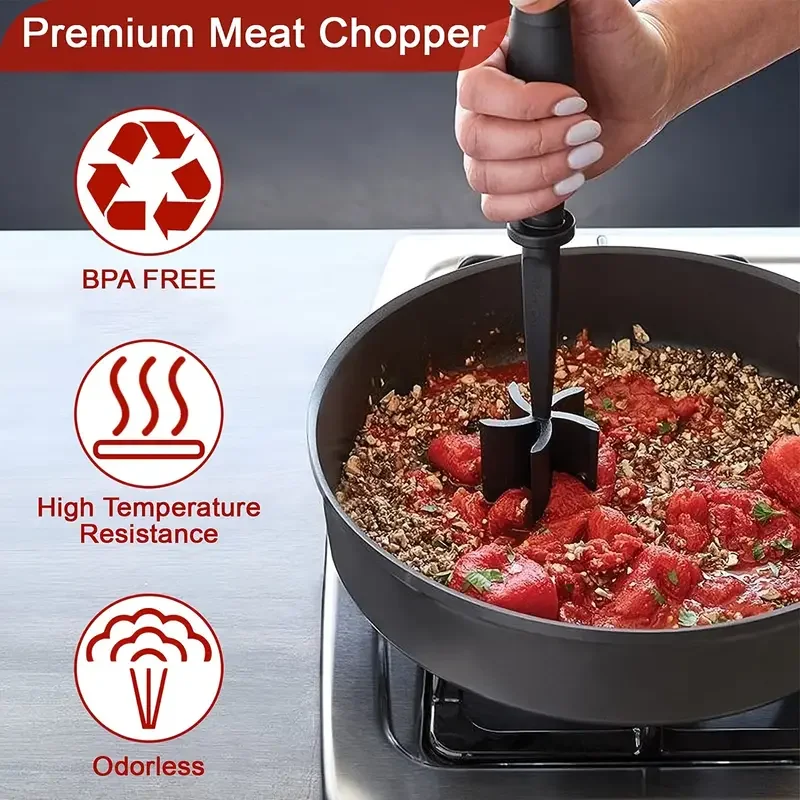 Kitchen Multi-purpose Meat Chopper 5 Curve Blades Hamburger Salad Meat ...