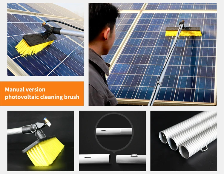 Limpieza Solar Panel Cleaning Brush Equipment System Solar Panel
