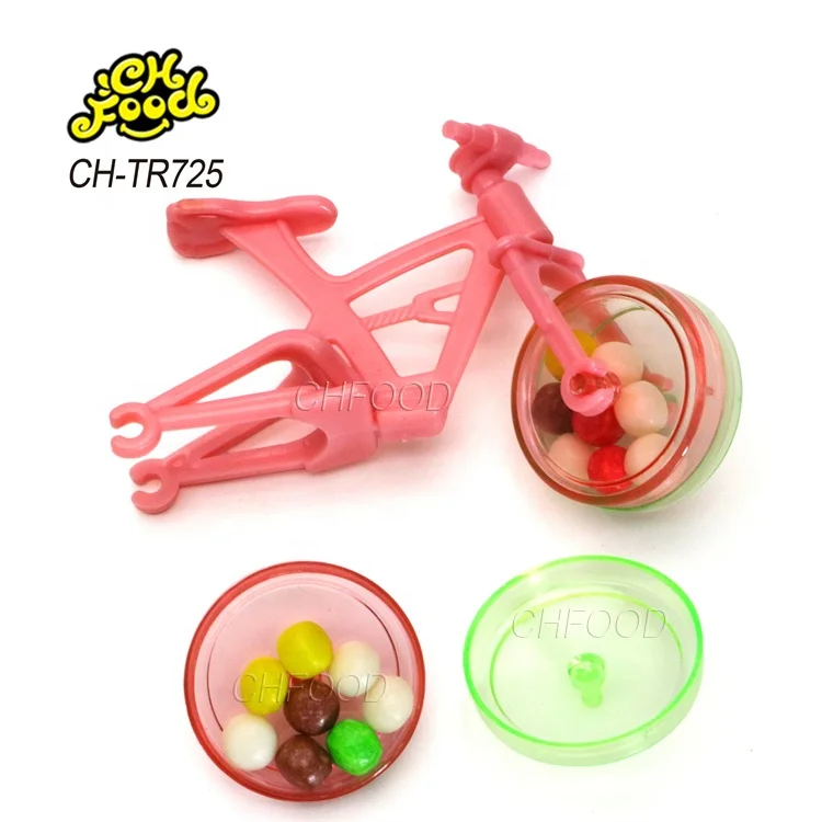 Wholesale LOW MOQ Small Cheap Plastic Bicycle Toy Candies for Kids