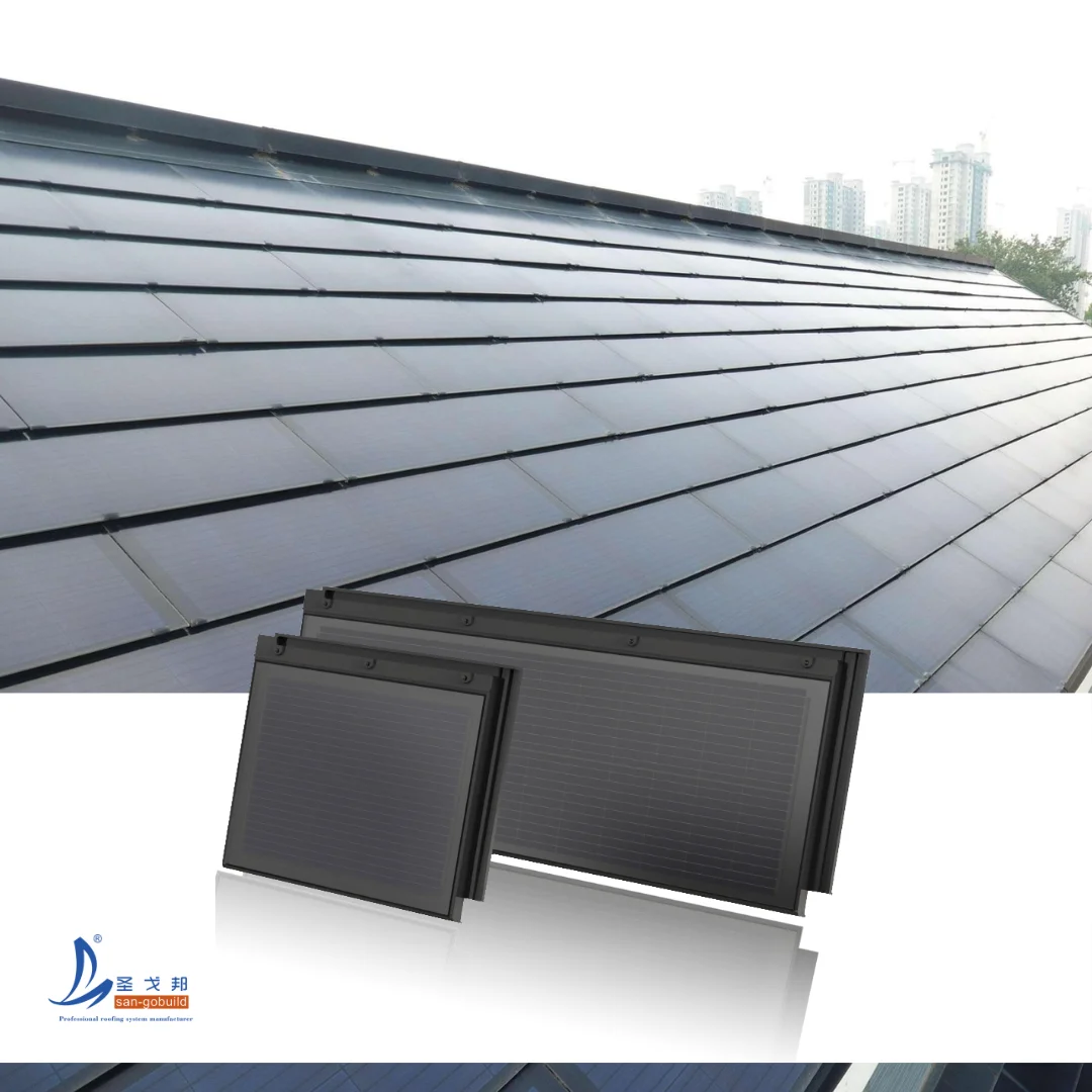 Sangobuild Roof Integrated Solar Roof Tile for Home Roof Generate Electricity for Supermarket Commercial Mall Industrial Use