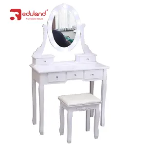 White Cheap Modern Make up Kids Corner Dressing Table Designs Bedroom Furniture Living Room Furniture Wooden Kids Vanity
