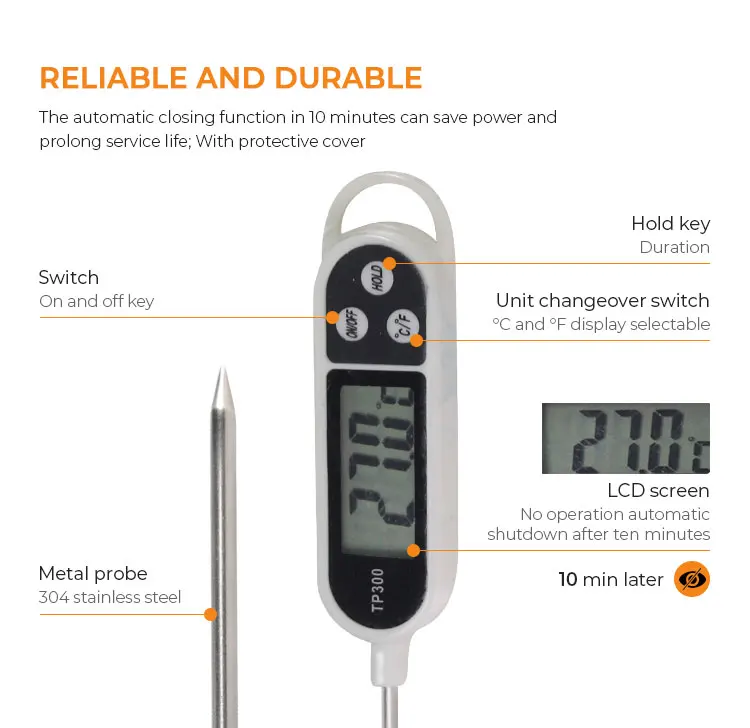 Фабрика нержавеющей стали умный Длинный зонд приготовления барбекю цифровая система мгновенных беспроводной барбекю пищевой термометр для мяса