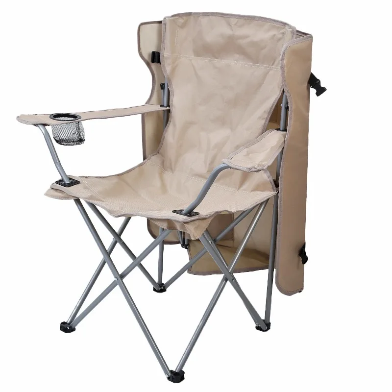 Portable Single Beach Chair with Sunshade Canopy Outdoor Oxford Fabric Camping Chair for Fishing