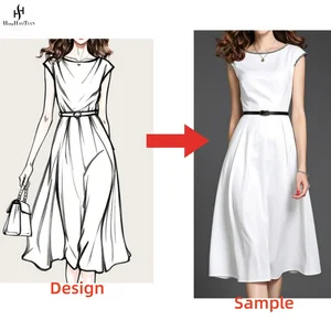 OEM ODM Custom High End Quality Manufacturer Small MOQ Brand Collection Summer Women Maxi Dresses Sweet Polyester/Cotton A-Line