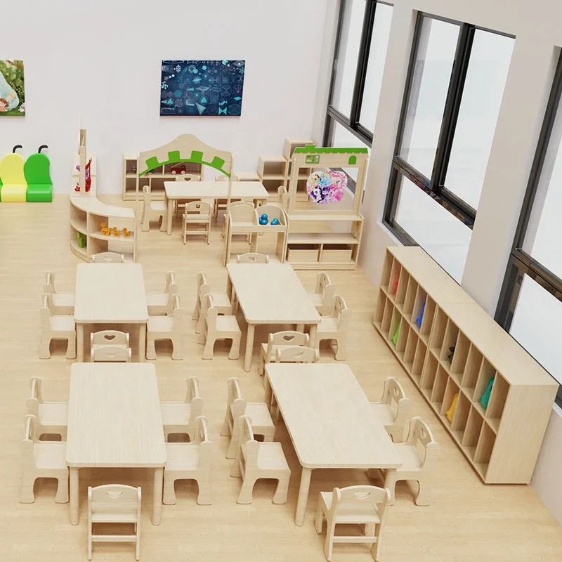 Modern Wooden Children's Classroom Furniture Preschool Kindergarten Schools  Interior Design