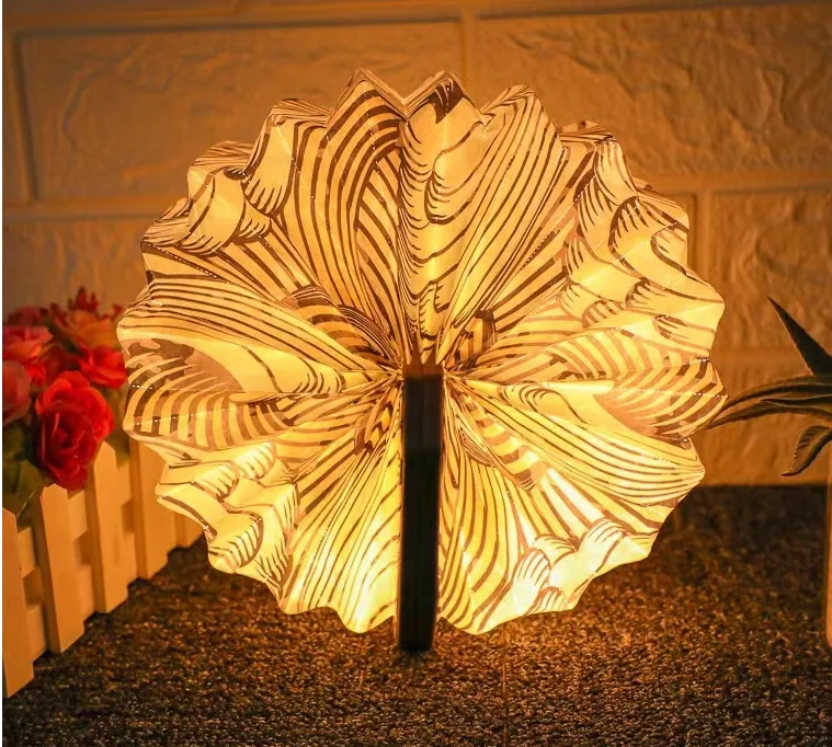 Creative Led Book Table Lights Usb Foldable Flip Paper Cultural Novelty Modern Night Organ Desk Lights