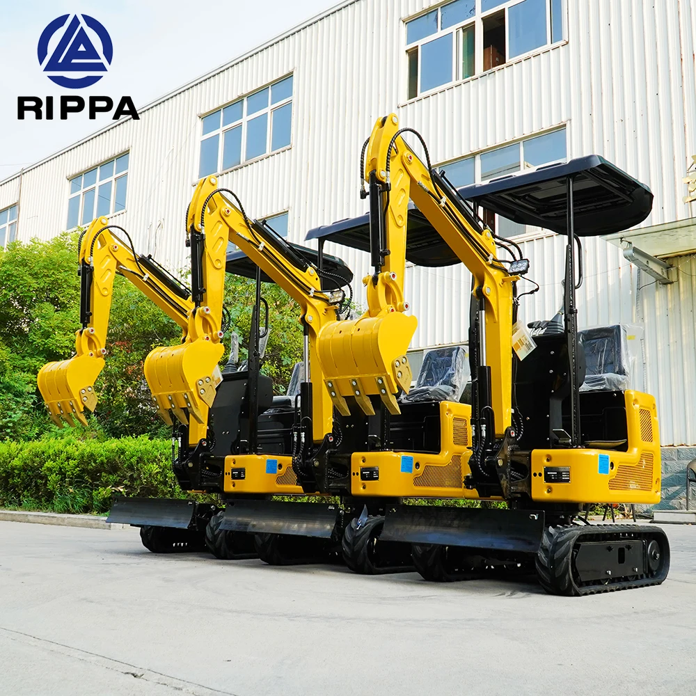 Rippa Mini Excavator CE Epa Engine Micro Excavator Small Digger 1ton Multifunction Mini Excavator for Sale