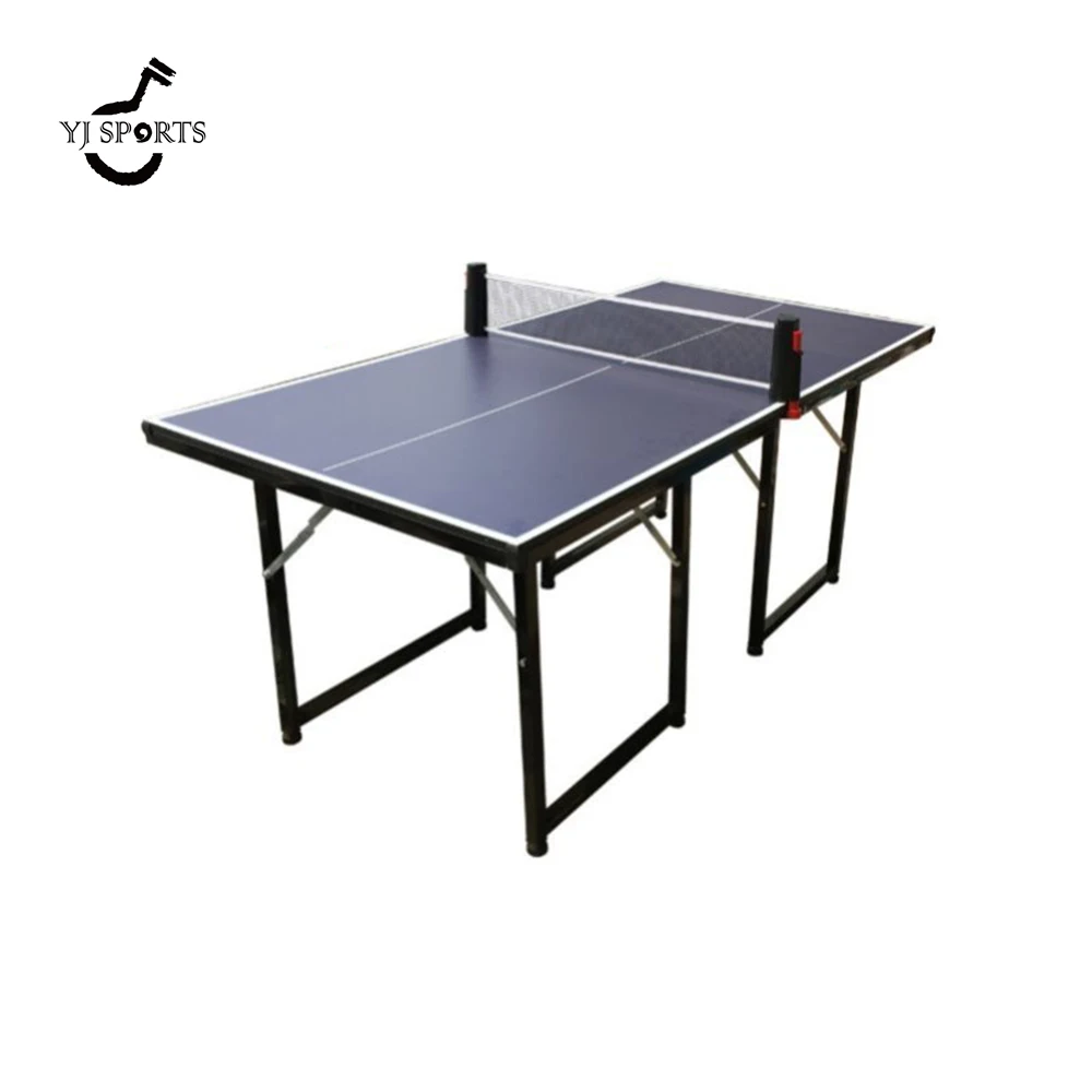 YUNJIA Indoor Movable Foldable Mini Ping Pong Table for Children Table Tennis Table