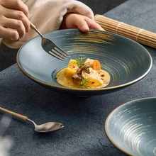 Potgold Plated Tableware Porcelain Foodwarming Roasting Pan Ceramic Plates Set