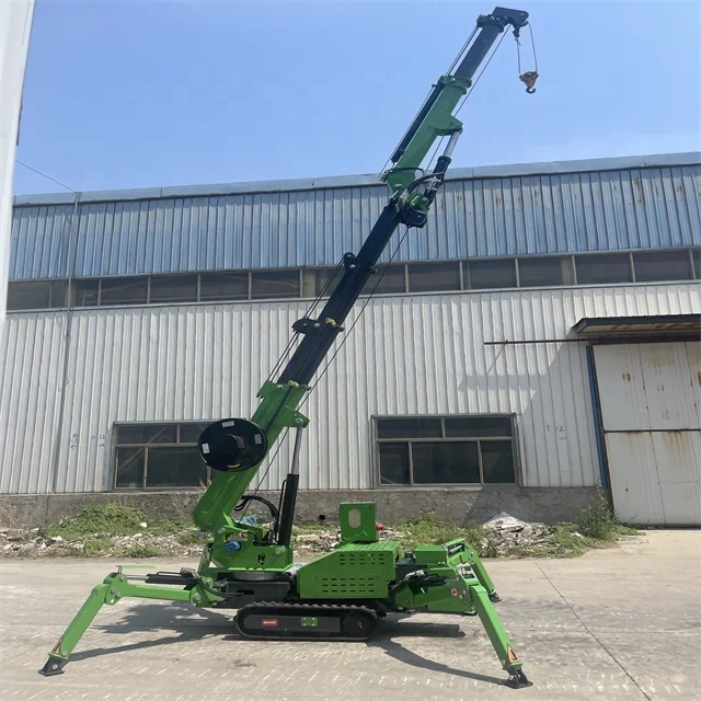 Small Spider Crawler Crane Remote Control Operation Suitable for Small Space 1.2T Spider Crane