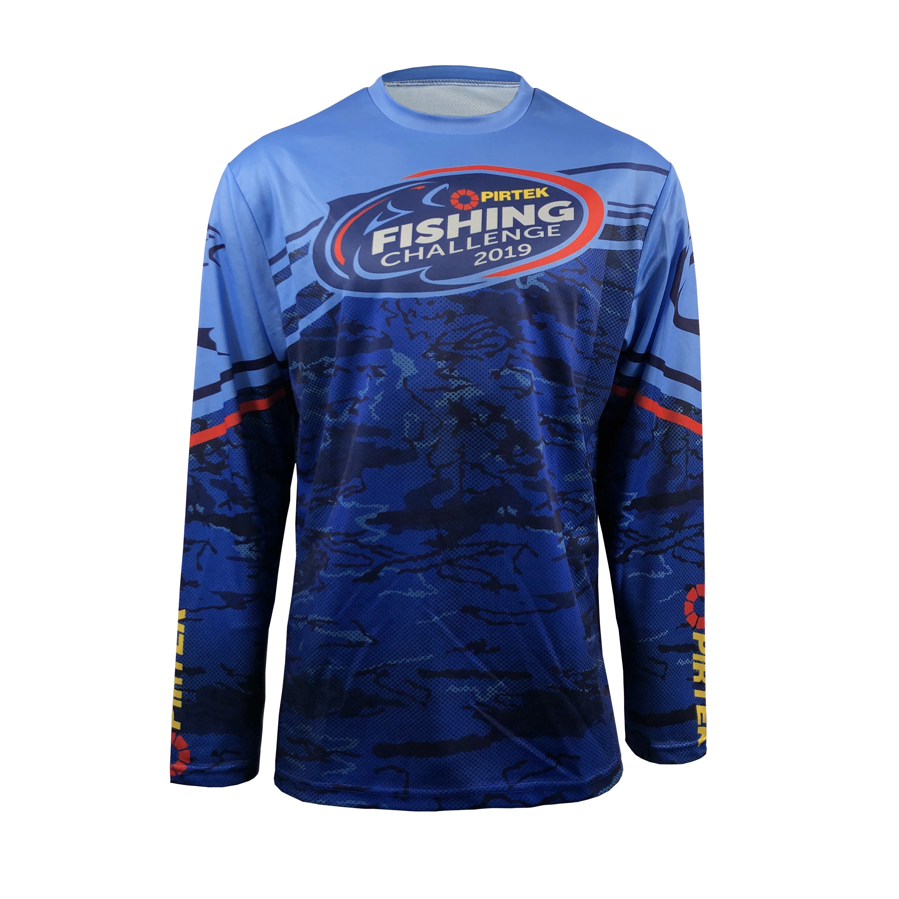 Custom Designs Polyester Blanks Performance Long Sleeve Sublimation Custom Blank Fishing Jerseys