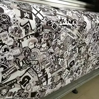Stickerbomb Foil - Graffiti design 1 - Roll 60x200cm - self