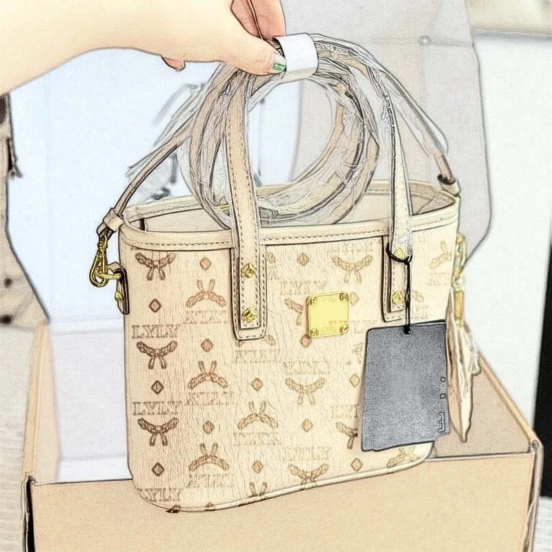 Visetos Classic Monogram Large Tote Bag Women’s Handheld & Crossbody Detachable Strap Open Closure Daily Commute Casual Wear