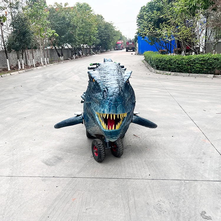 Newest Shoppingmall Simulation Mosasaurus Model Kids Ride Dinosaur