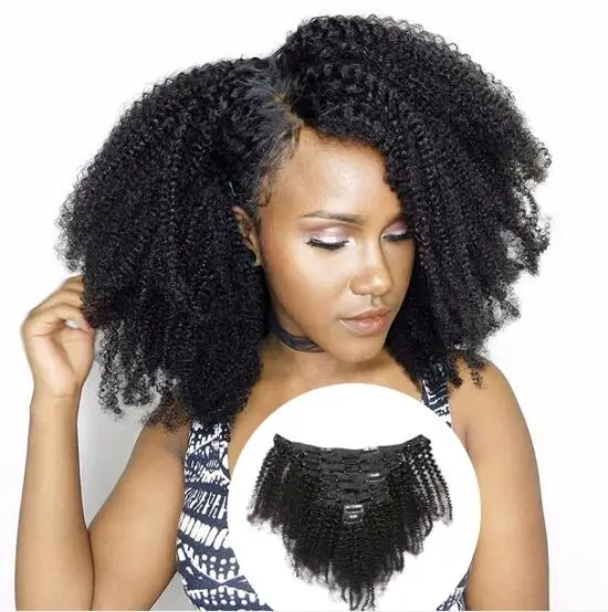 Wholesale Trendy Style 100% Human Hair Clip In Hair Extensions 12-20 Inches  8pcs/set 120g Afro Kinky Curly Hair Weaving - Buy Unprocessed Virgin Cheap  100% Human Hair Bundle Kinky Straight Hair Weave