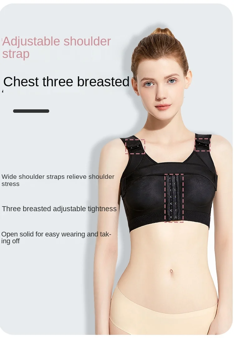 ZOYIAME Post Surgical Shapewear Breast Enhancement Post OP Bra Compression Adjust Band 3D Push Up Implant Stabilizer Medical Bra