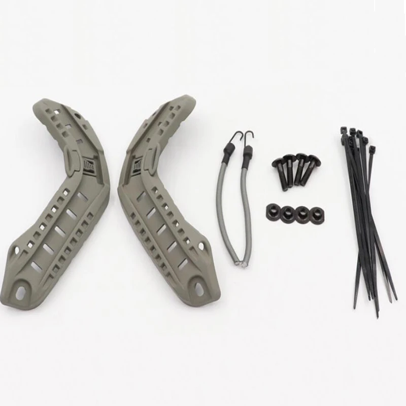 Rails latéraux pour casque militaire tactique avec cordon de fixation