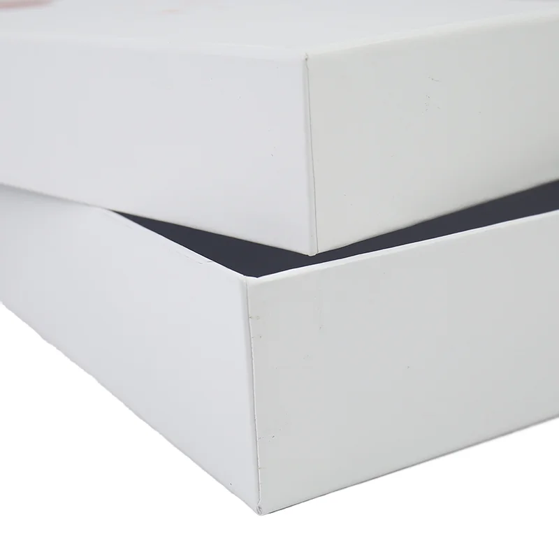 Luxury Art Paperboard Gift Box Custom Base Lid Rigid Sponge Liner Offset Printing Matt Lamination Foil Embossing Rose Design