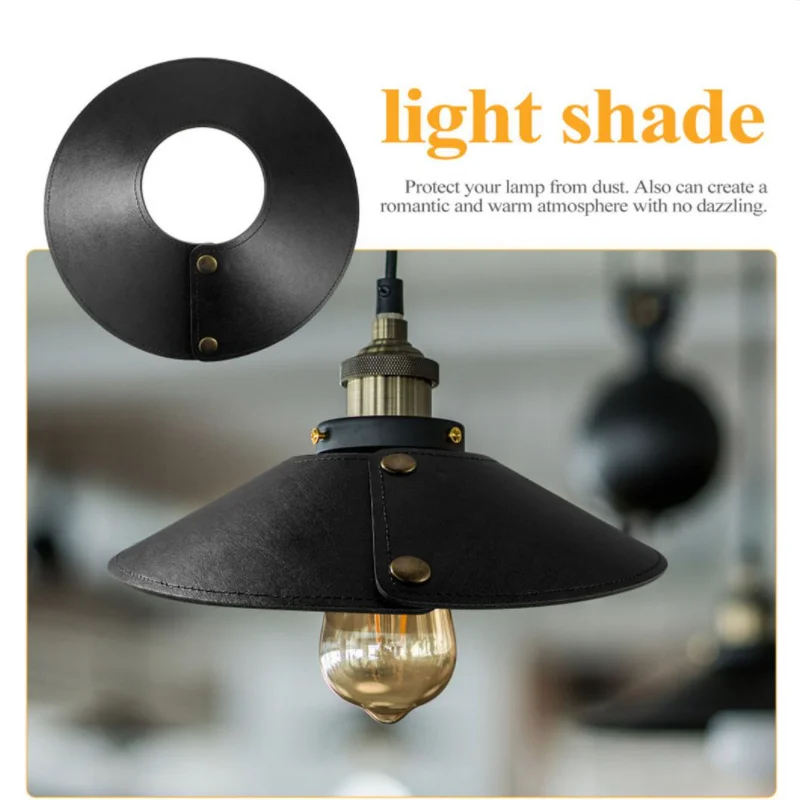 Искусственная кожа абажур настольной лампы простые классические абажур лампы изготовленным на заказ логосом абажур кольца