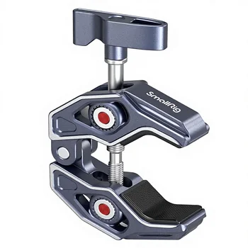 Smallrig Crab-Shaped Clamp with 1/4"-20, 3/8"-16 Threaded Holes Payload 7.7lbs/3.5kg for Most Photographic Accessories -3755