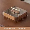 25cm square black walnut dried fruit box
