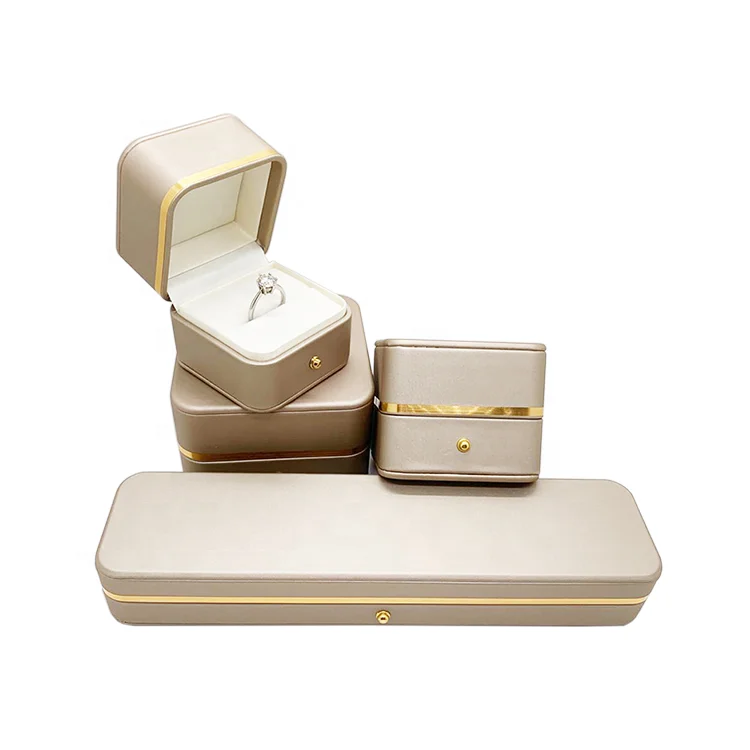 Set Bangle Pendant Bracelet Necklace Ring Luxury Leather Velvet Jewelry Packaging Box