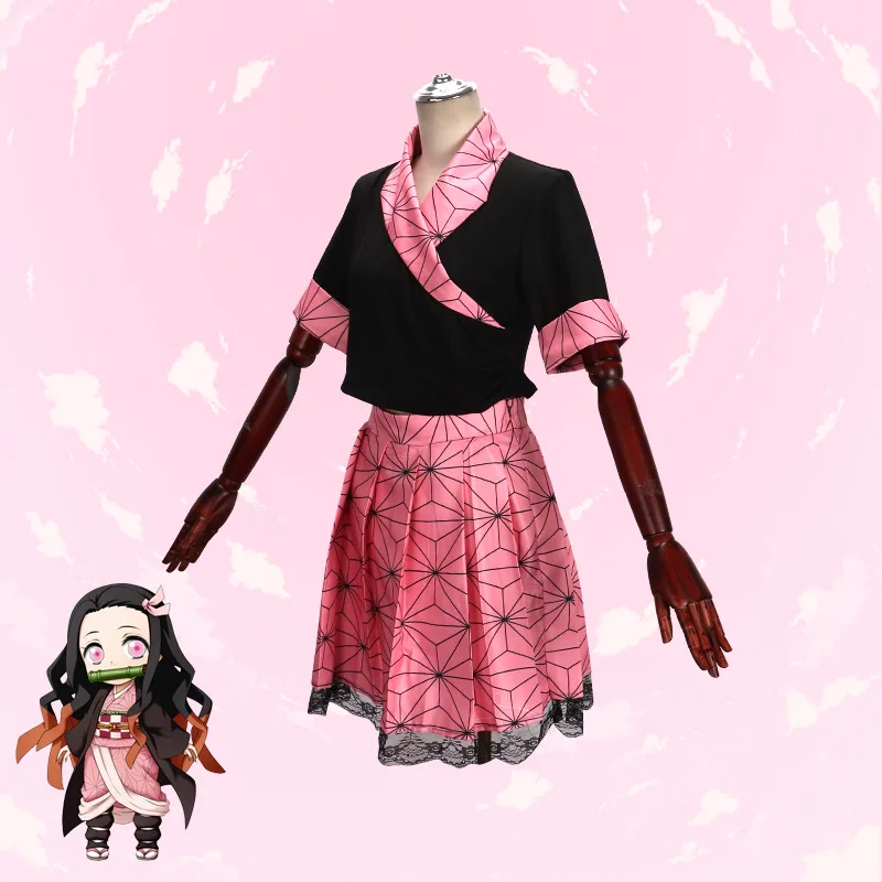 Demon Slayer Cosplay Skirt And Top Dress Kochou Shinobu Kimetsu No ...
