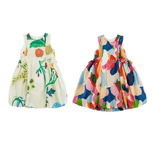 YOEHYAUL LX0123 Middle East Style Beautiful Dresses for Children Floral Sleeveless 8 Years 2 Year Old Baby Girl Dress Design