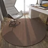 Colorful leather chair cushion - minimalist brown round