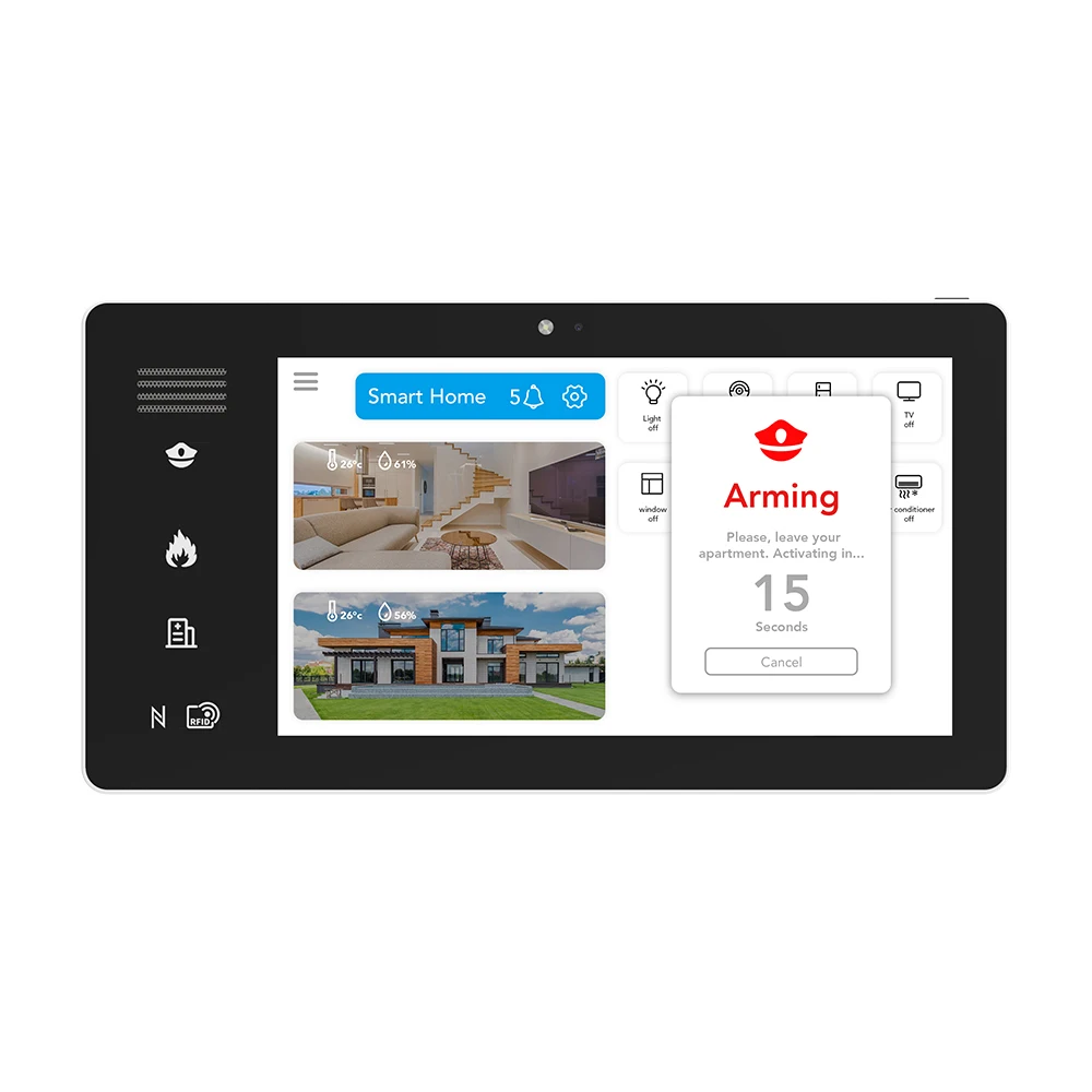 Wall Embedded Poe Tablet Linux 7 Smart Home Security Touch Panel IOT Zigbee Smart Home Automation Smart Gateway Linux Built Boot