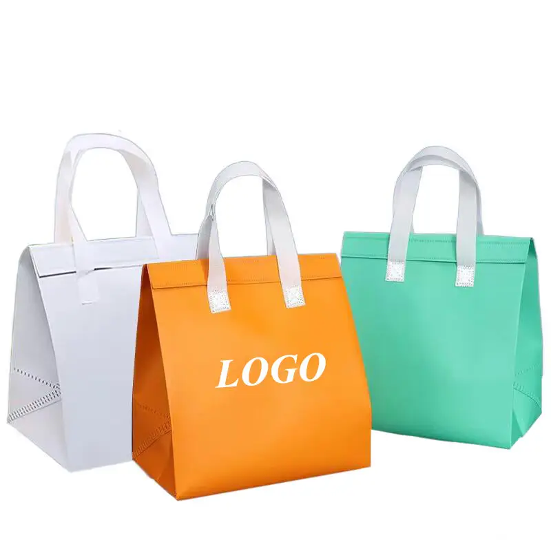 Non Woven Aluminum Foil Cooler Bag Small Takeaway Cold And Hot Drinks ...